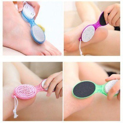 JKB TRADERS 4 In 1Multi Use Manicure Pedicure Brush,1PCS(Multicolor)