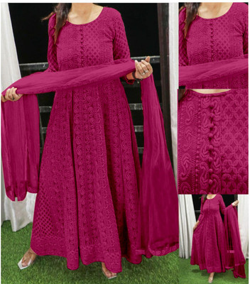 BLACK SCISSOR Flared/A-line Gown(Pink)