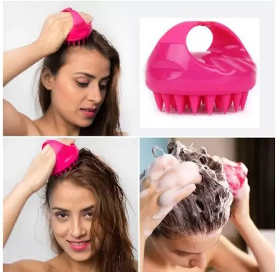 Elecsera Hair Scalp Massager Exfoliator Shampoo Brush with Soft Silicone Bristles