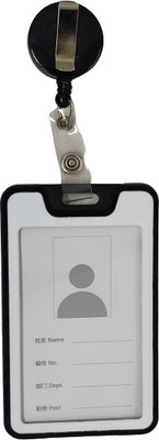 Dey 's stationery store Plastic ID Badge Holder, ID Badge Reel(Pack of 1)