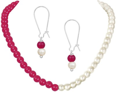 TAP Fashion Brass Pink, White Jewellery Set(Pack of 1)