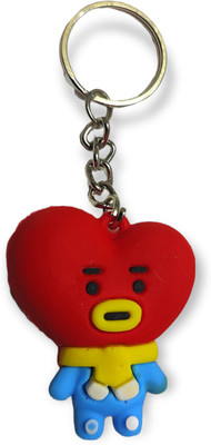 Blue Aura JdpNovelty Silicon BTS Band Keychain Cartoon Version Get any 1 pcs Random Key Chain