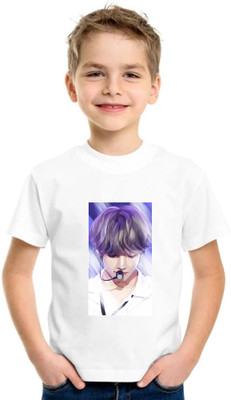 Shubham designer gallery Baby Boys Printed Cotton Blend Regular T Shirt(White, Pack of 1)