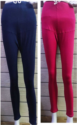 D C H Ankle Length  Ethnic Wear Legging(Dark Blue, Pink, Solid)