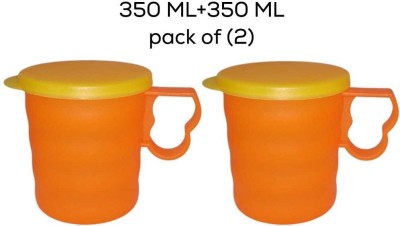 TUPPERWARE Coffee Combo Each 350+350ml (Pack of 2) Plastic Coffee Mug(700 ml, Pack of 2)