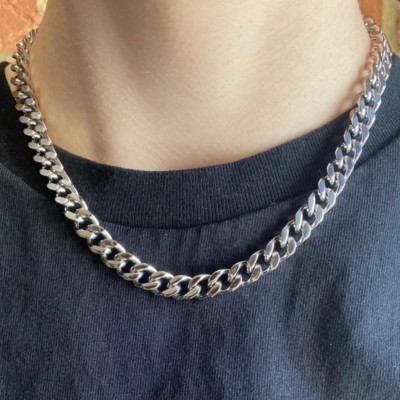 Happy Jewellery Style Silver Plated Chain for Boys/Men/Girls/Women (1 Pcs) Stainless Steel Chain Silver Plated Alloy Chain