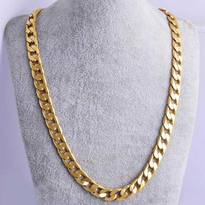 Syfer 24K Gold Plated Chain for Boys and Girls High Polish Gold Chain (24 Inch) Gold-plated Plated Stainless Steel Chain