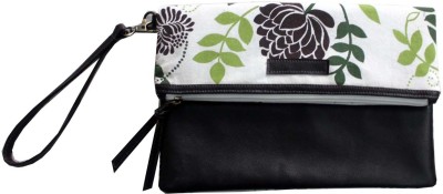 Dekor World Green Floral Printed Multi Utility Sling Bag (Pack of 1) Pouch