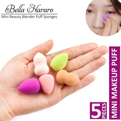 BELLA HARARO 5 Pcs Mini Makeup Sponge Powder Puff Water Drop, Gourd for Foundation Concealer