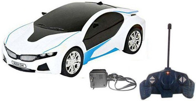Authfort Chargeable 3D Remote Control Lightning Famous Toy Car(White)