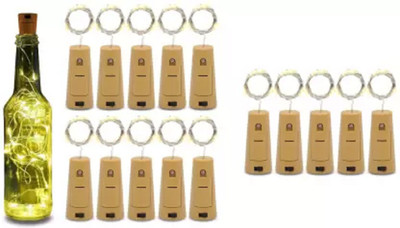 MAHI HOME DECOR 80 LEDs 1.98 m Yellow Steady String Rice Lights(Pack of 15)