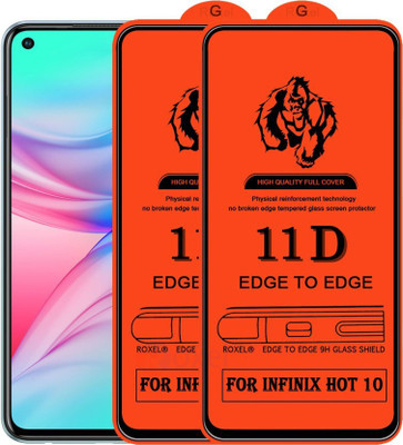 XYNITY Edge To Edge Tempered Glass for Infinix Hot 10(Pack of 2)