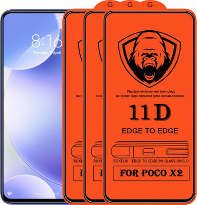 XYNITY Edge To Edge Tempered Glass for Poco X2(Pack of 3)