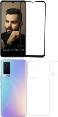 XYNITY Front and Back Tempered Glass for ViVO V21e(Pack of 3)
