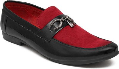 Groofer Loafers For Men(Red , 7)