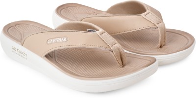 CAMPUS Women Flip Flops(Beige , 4)