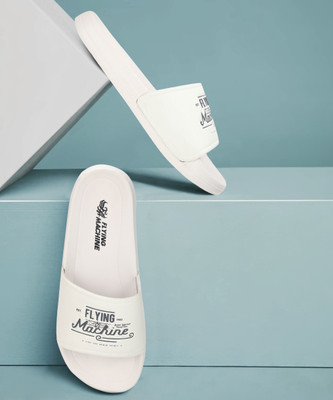 FLYING MACHINE Men Slides(Off White , 7)