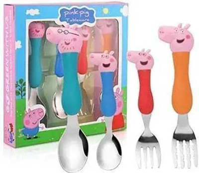 Trend Route Spoon and Fork Set/Kitchen Supplies Table Spoon Stainless Steel Table Spoon Set(Pack of 4)