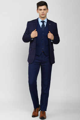 VAN HEUSEN Single Breasted - 2 button Checkered Men Suit