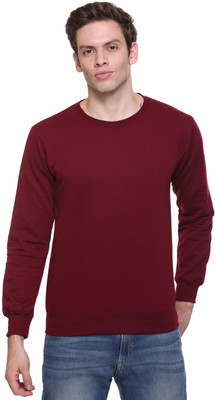 SHAUN Full Sleeve Solid Men Sweatshirt