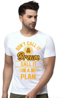 Pex Styles Typography Men Round Neck White T-Shirt
