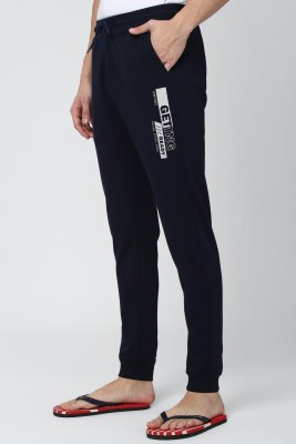 PETER ENGLAND Solid Men Dark Blue Track Pants