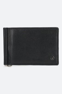 VAN HEUSEN Men Casual Black Genuine Leather Wallet(6 Card Slots)