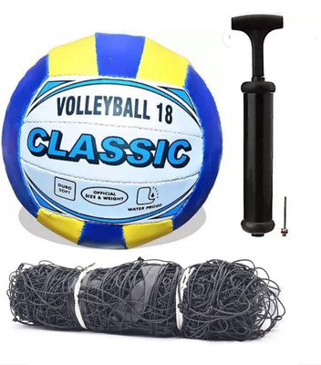 clark classic volleyball with net and DX13 pump Volleyball - Size: 4(Standard, Pack of 1)