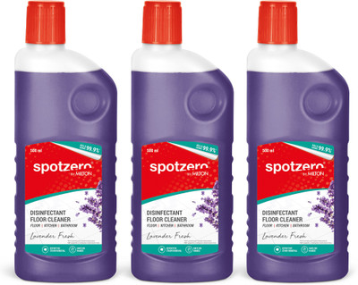 Spotzero by Milton Disinfectant Floor Cleaner Set of 3, 500 ml Each, Lavender | Surface Cleaner Lavender(3 x 166.67 ml)
