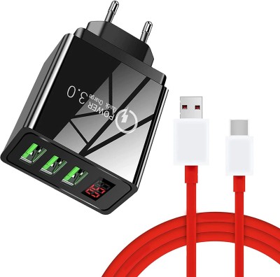 MARS 65 W Qualcomm 3.0 2.4 A Mobile Charger with Detachable Cable(Black, Cable Included)