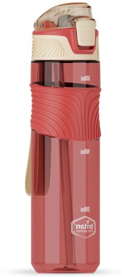 Obvie 650ml Sport Bottle, Large BPA Free Bottle with Straw, Leakproof Water Bottle 650 ml Bottle(Pack of 1, Red, Plastic, Tritan, Silicone)