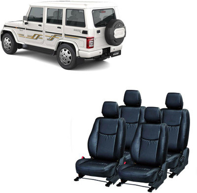 JMDi PU Leather Car Seat Cover For Mahindra Bolero 7S(Detachable Head Rest, Mono Back Seat, With Back Seat Arm Rest, 7 Seater, 2 Back Seat Head Rests)