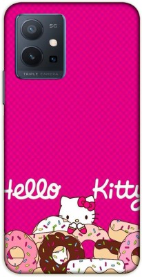 iprinto Back Cover for Vivo T1 5G,V2141, Vivo Y75 5G, V2142, iQOO Z6 5G, I2127 Hello Kitty Back Cover(Pink, Dual Protection, Silicon, Pack of: 1)