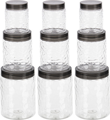 POLYSET Plastic Utility Container  - 6450 ml(Pack of 9, Black)