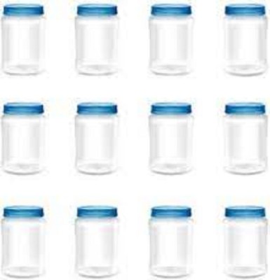 MILTON Plastic Grocery Container  - 500 ml(Pack of 12, Blue)