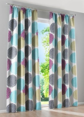 Ad Nx 154 cm (5 ft) Polyester Room Darkening Window Curtain (Pack Of 2)(Printed, White)