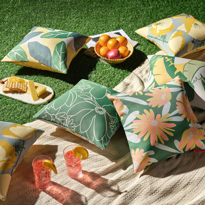 Sleepyhead Canvas Cushions Cover(41 cm*41 cm, Pack of 5, Green)