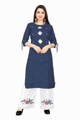 Bholeshvar Fashion Women Kurti Palazzo Set