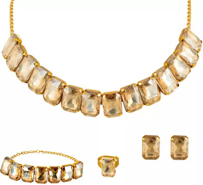 Saanjh Alloy Gold-plated Gold, Bronze Jewellery Set(Pack of 1)