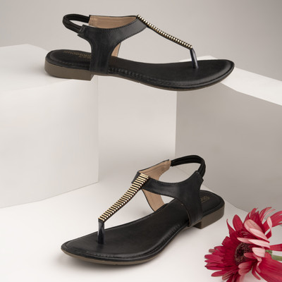 SHOETOPIA Women Flats(Black , 6)