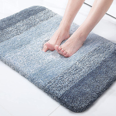 RM Handloom Microfiber, Polyester Door Mat(Blue, Small)