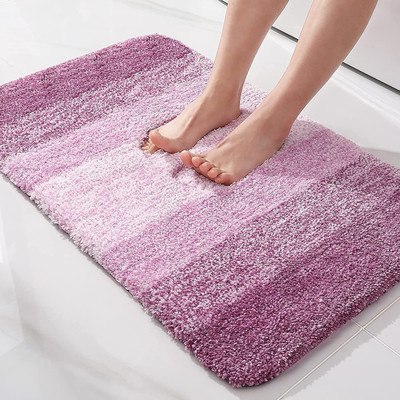RM Handloom Microfiber, Polyester Door Mat(Purple, Medium)
