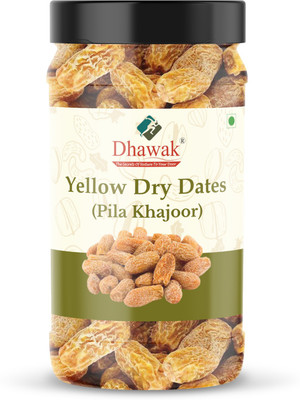 Dhawak Yellow Dry Dates Peela Sukha Khajoor Pila Chuara Sukha Khajoor Dates(1 x 500 g)