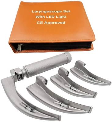 OTICA Adult Macintosh Type, Deluxe Quality LED Laryngoscope Set Otoscope