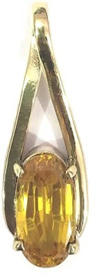 Aurra Stores 6-7 Carat Yellow Sapphire(Pukhraj Pandent/Pendant (LAB CERTIFIED) Sapphire Stone Pendant