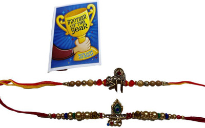 Lakhdatar Mall Designer Fancy Krishna & Shree Design Rakhi Combo Set Of 2 Mauli Thread Rakhi, Chawal Roli Pack Set(Fancy Krishna & Shree Design Rakhi Combo Set Of 2, Set Of 2 With Free Gift) Lakhdatar Mall Designer Fancy Krishna & Shree Design Rakhi Combo Set Of 2 Mauli Thread Rakhi, Chawal Roli Pack Set(Fancy Krishna & Shree Design Rakhi Combo Set Of 2, Set Of 2 With Free Gift)