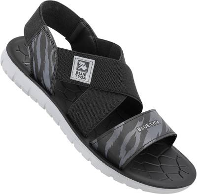 BLUE TYGA Men Black Sandals