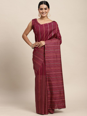 Ratnavati Digital Print Daily Wear Cotton Blend, Art Silk Saree(Magenta)