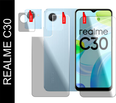 KANCHA Front and Back Tempered Glass for REALME C30(Pack of 3)