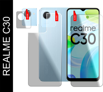 KANCHA Front and Back Tempered Glass for REALME C30(Pack of 3)